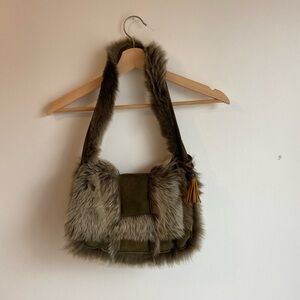 Karl Donoghue sheepskin fur bag